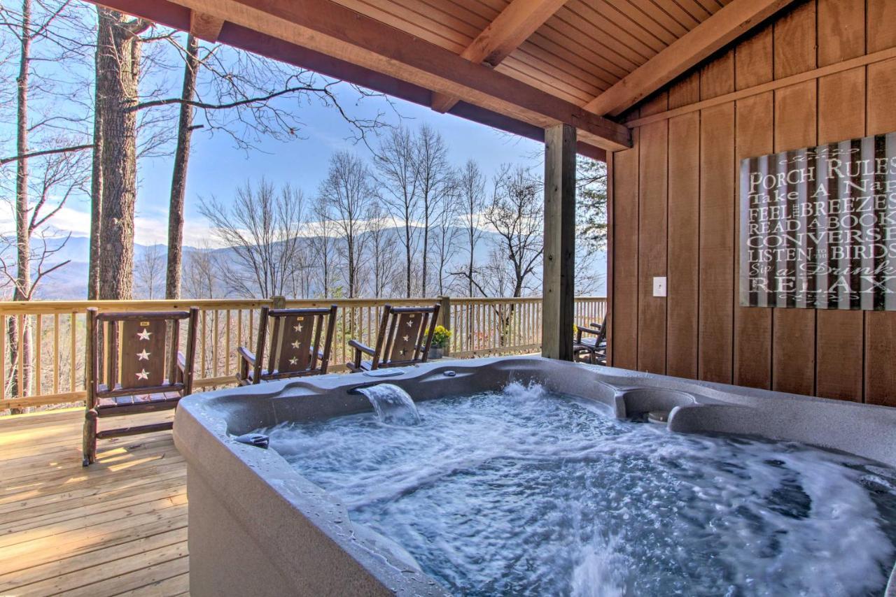 Panoramic-View Gatlinburg Cabin With Private Hot Tub 外观 照片