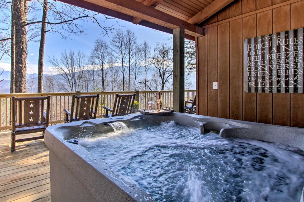 Panoramic-View Gatlinburg Cabin With Private Hot Tub 外观 照片
